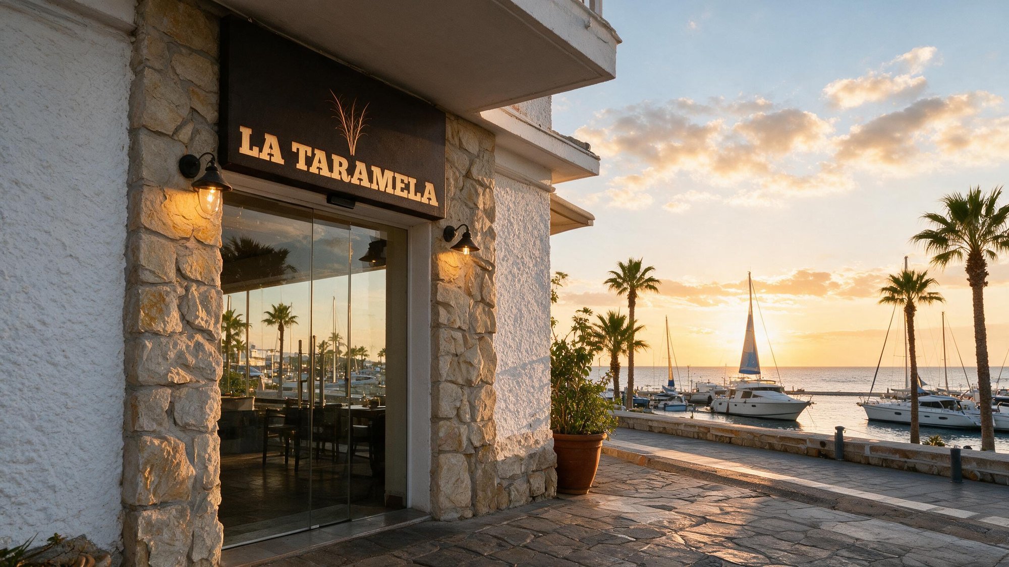 Fachada de La Taramela, gastrobar en el Puerto de Motril